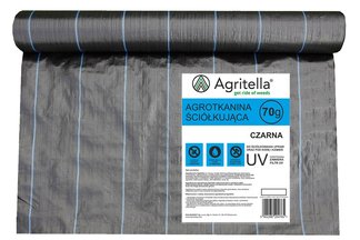 Agrotkanina czarna na metry Agritella, szerokość 1,6m 70g