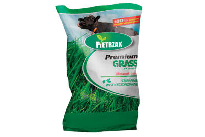 Trawa pastewna łąkowa mieszanka traw z koniczyną , na tereny suche i słabe ziemie Premium Dry Centrala Nasienna Pietrzak 30kg + Łopatka GRATIS